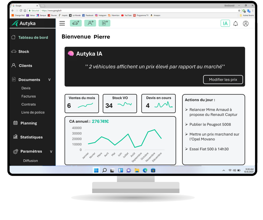 Les fonctionnalités de Autyka